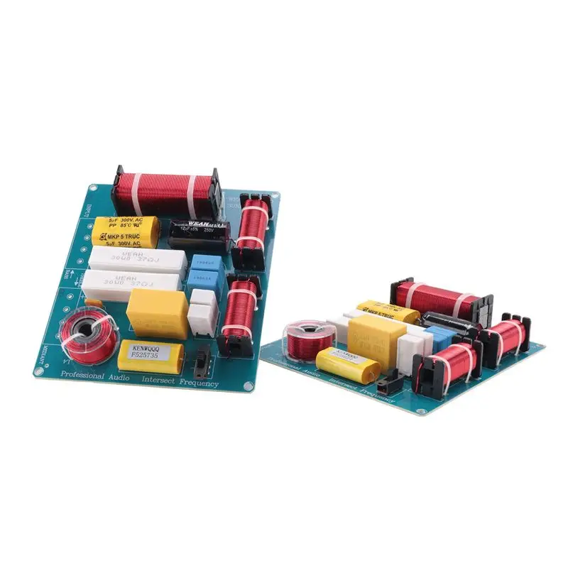 

N13R-(Durable) 2PCS 300W 3 Way Treble Medium Bass Speaker Frequency Divider Crossover Filter