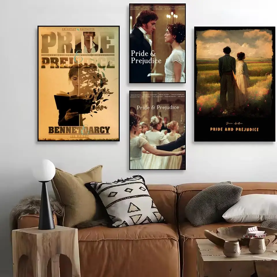 ملصق عتيق P_Pride and P_Prejudice ملصقات جدارية فنية جدارية مطبوعة للصور لديكور غرفة المعيشة المنزلية والممر #2