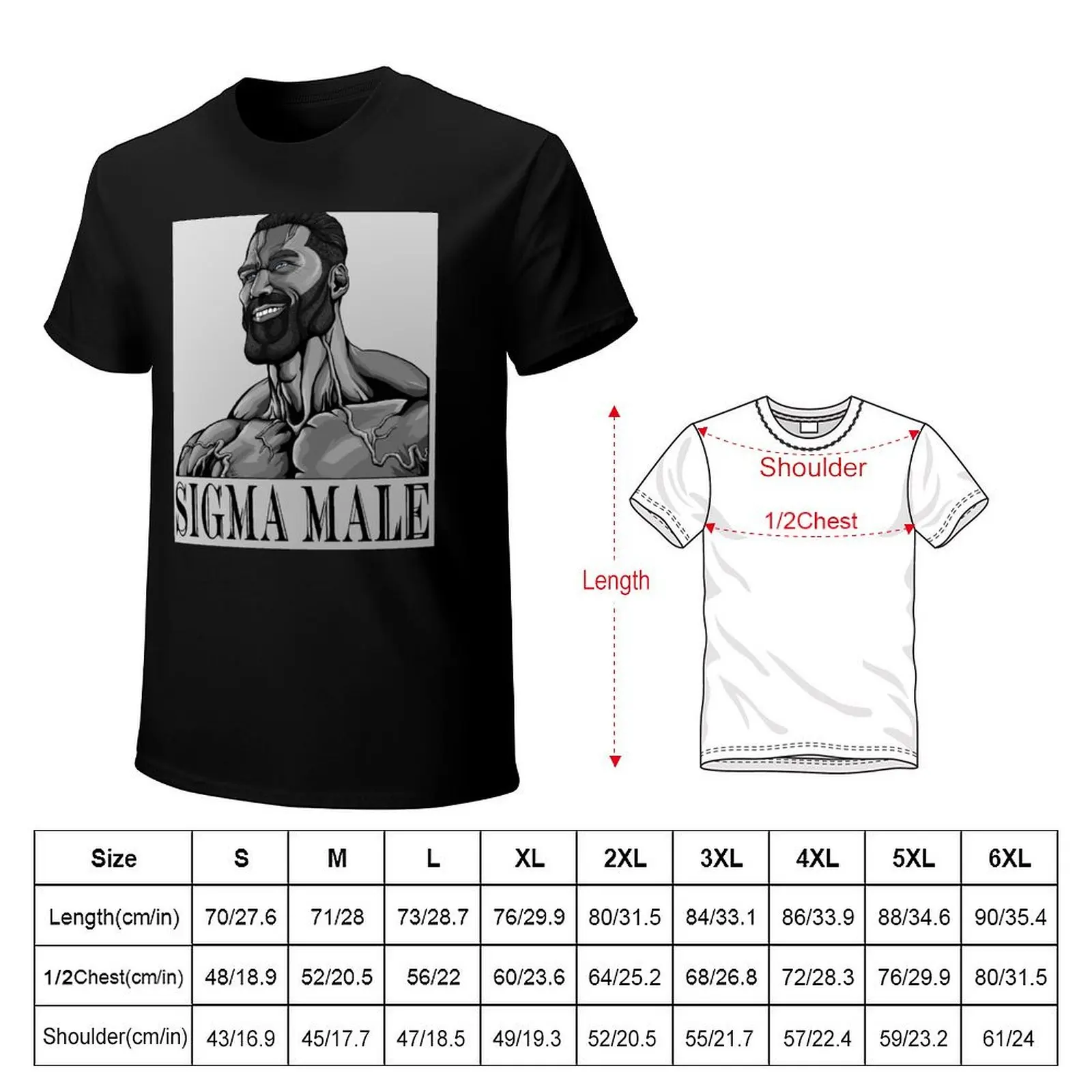 SIGMA MALE T-Shirt man t shirts for men casual T-Shirt