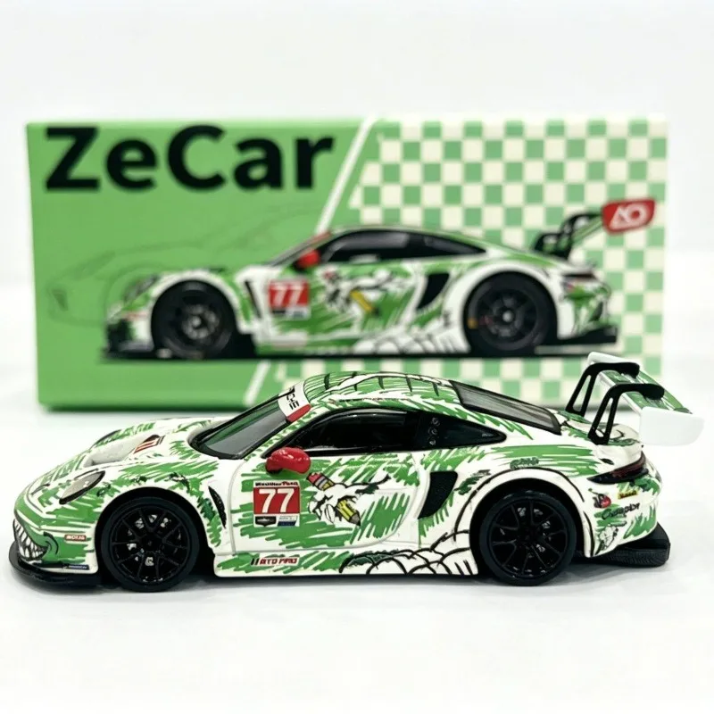 In Stock 1:64 GT3R sketch pink dragon/green dragon painted box-packed alloy car model die-cast static car model creative display
