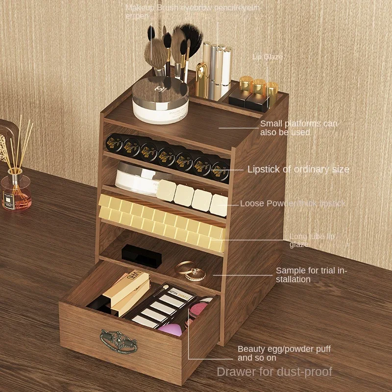 Yy Storage Box Dresser Table Cosmetic Powder Makeup Brush Storage Rack