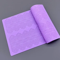 Silicone Mat To Create Sugar Lace Fondant Cake Decorating Tools Baking Mat Embossing Gum Paste Mold CT-405