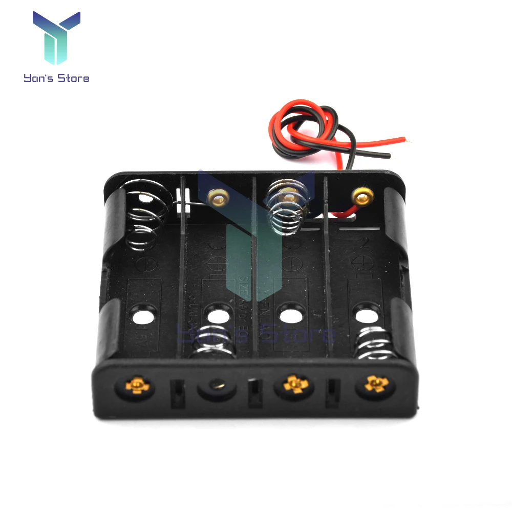 1/2/3/4/6 Slot AA Battery Case AA Battery Box AA Battery Holder Spring Plastic AA DIY Leads With 1 2 3 4 6 Slots Drop shipping