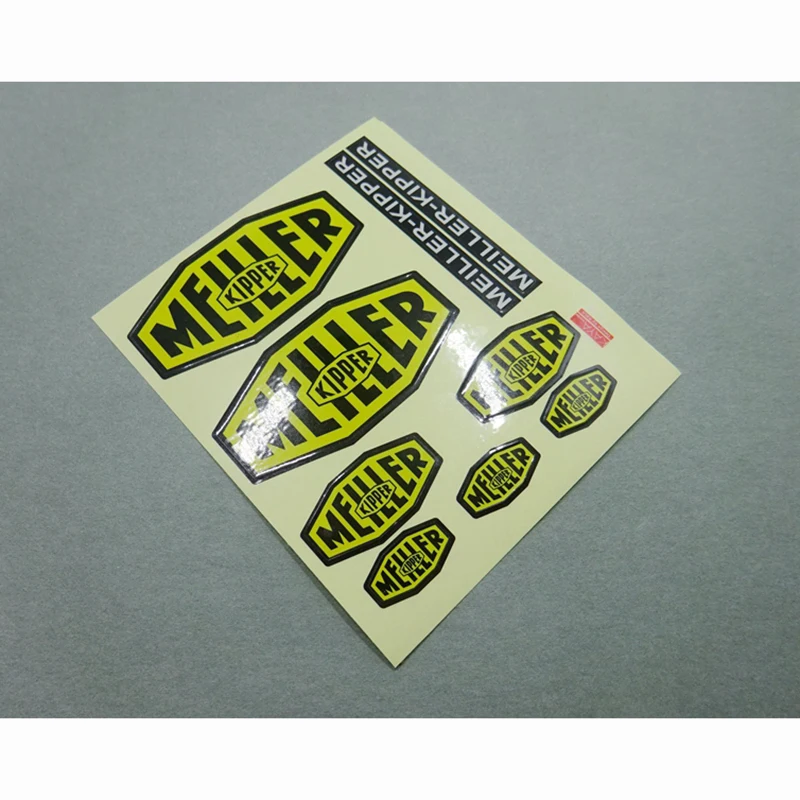 Body MEILLER KIPPER Sticker Decoration for 1/14 Tamiya RC Truck Trailer Tipper Scania MAN Benz Actros Volvo Car Diy Parts