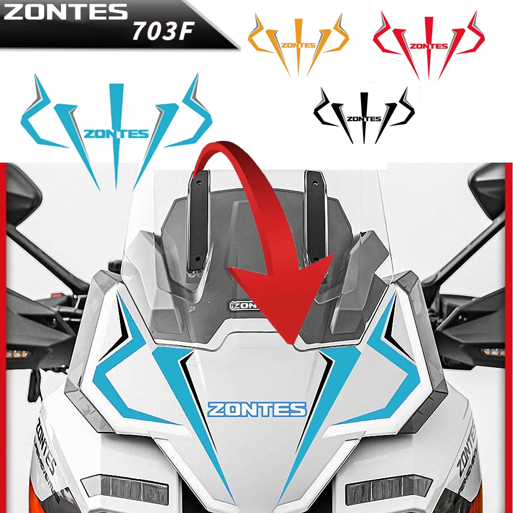 

For Zontes 703F Front Windscreen Stickers Kits Motorcycle Accesories Super Adventure Protector Reflective Decals PPF F 703 2025