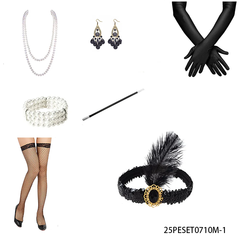 pesenar-conjunto-completo-de-acessorios-estilo-flapper-dos-anos-1920-colar-de-perolas-brincos-luvas-porta-cigarros-tiara-e-meias