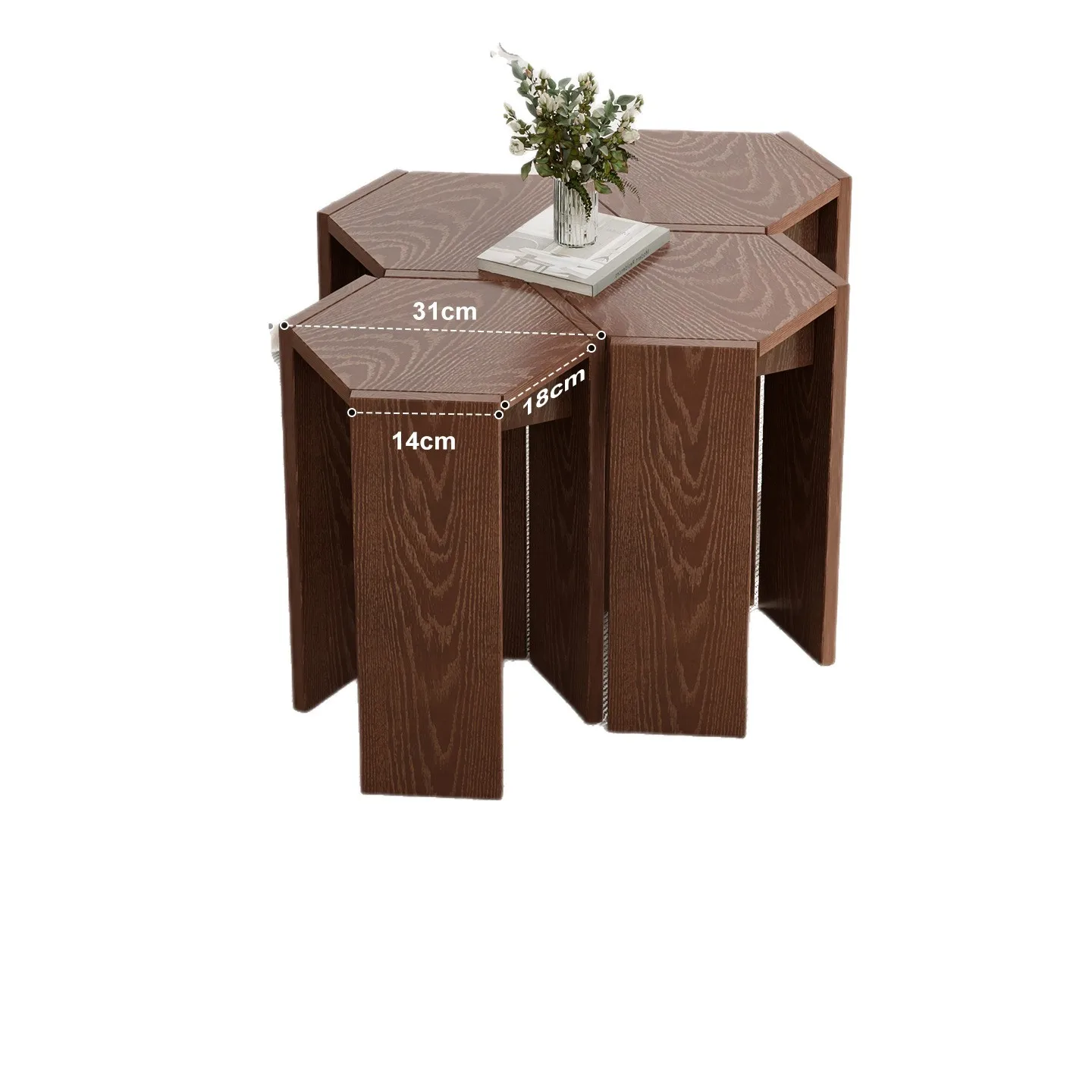 Stool can be stacked coffee table combination stool household wood stacked stool living room sofa side few solid wood universal