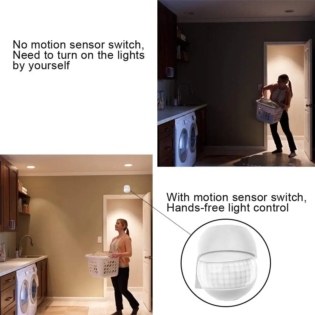 PIR Motion Sensor Light Switch, High Sensitive Wall Switch for Indoor&Outdoor Use, 39Ft Detection Distance 800W (100-240V AC)