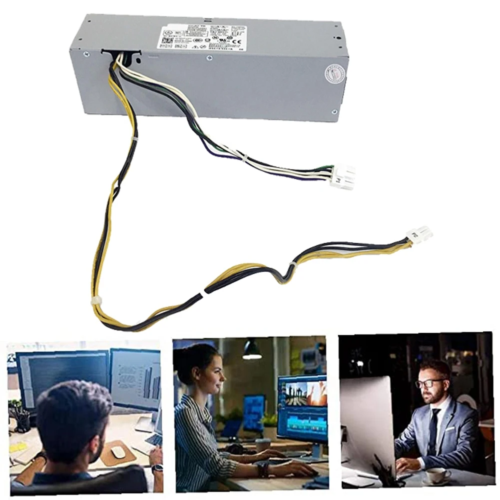 New!!6Cm Fan 8PIN+4PIN Connector Power Supply For Dell Optiplex 3020 7020 9020 Precision T1700 SFF Systems L255AS-00 H255AS-00