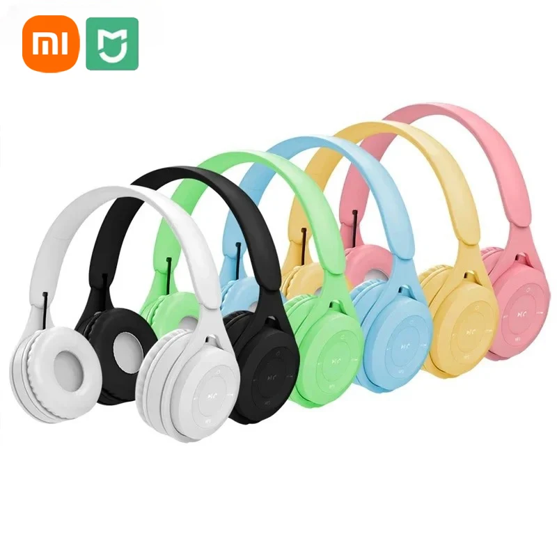 XIAOMI Macaron Wireless Bluetooth Headphones With Microphone Wired Earphones Gaming Headset Gamer Mp3 Players Choice Kids Gifts