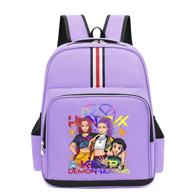 

KPop Demon Hunters Waterproof Backpack Boys Girls Bagpack Cute Cartoon School Bags for Kindergarten Primary Girls Boys Gifts