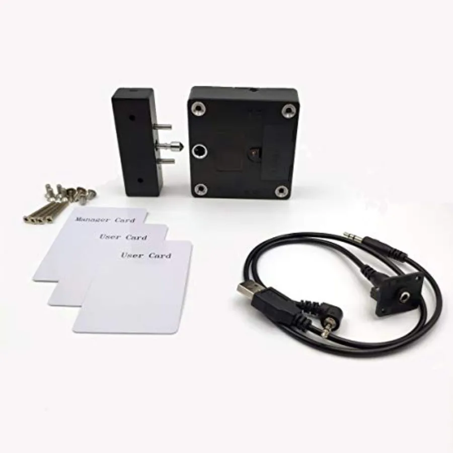 

2nd-Gen Hidden RFID Cabinet Lock with Emergency Power Cable for Wooden SafeCabinet Locker Drawer Sliding Door