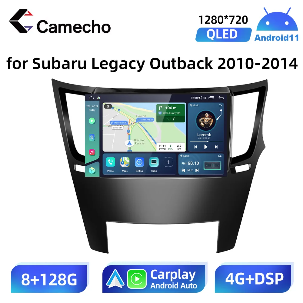 

Camecho for Subaru Legacy Outback Car Radio 2Din Central Multimedia Support Apple Carplay Car Play Android Auto Car Accessories