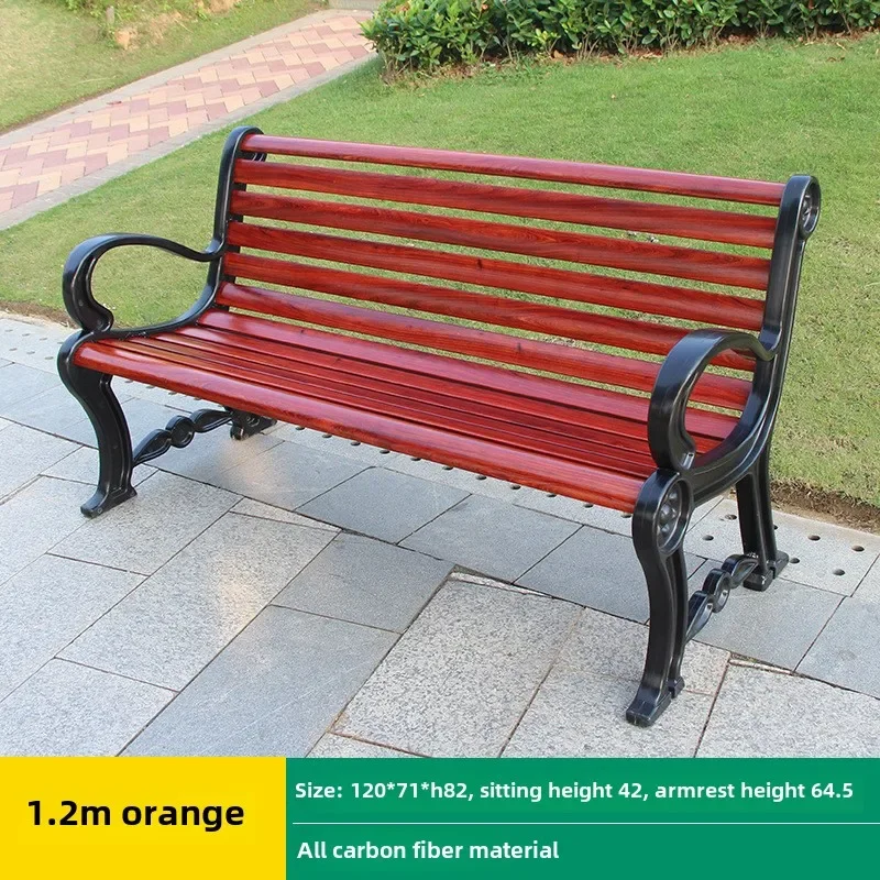 Cadeira de parque ao ar livre, bancos de parque de rua fáceis de instalar, bancos impermeáveis, personalização de suporte