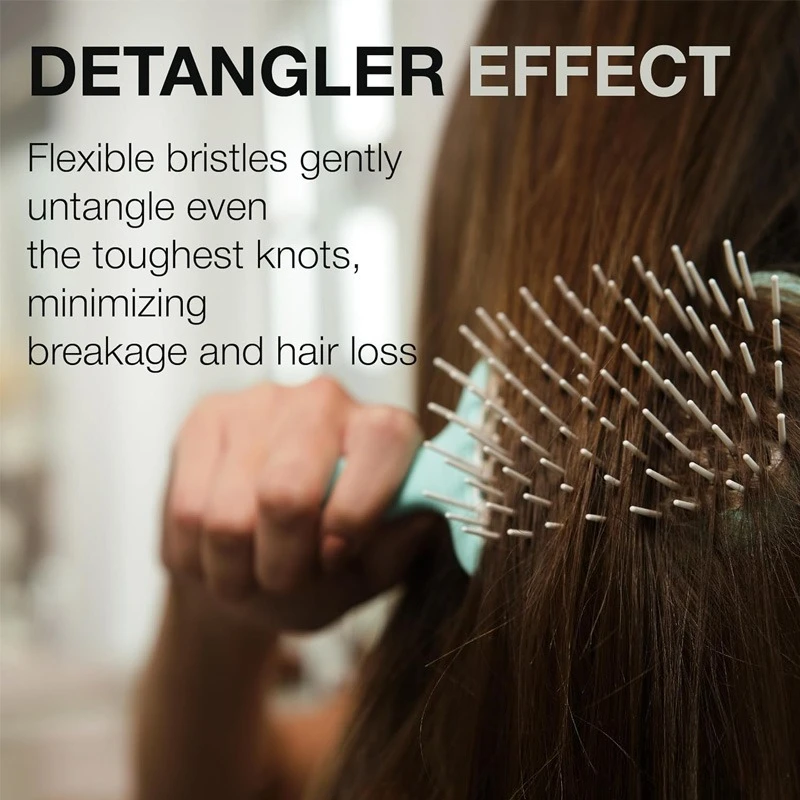 2PCS Professional Hair Comb Set Air Cushion Scalp Massage Shampoo Brush & Wide Teeth Detangling Comb Salon Hairdressing Tools