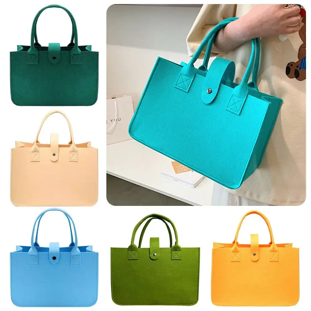 

New Felt Felt Shoulder Bag Large Capacity Toy Sundries Messenger Bag Storage Organizer Crossbody Handbag Women