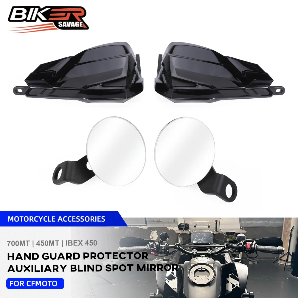 

2025 For CFMOTO 450MT 700MT Handlebar Handguard Shield IBEX 450 MT450 MT700 Motorcycle Hand Guards Protector Blind Spot Mirror
