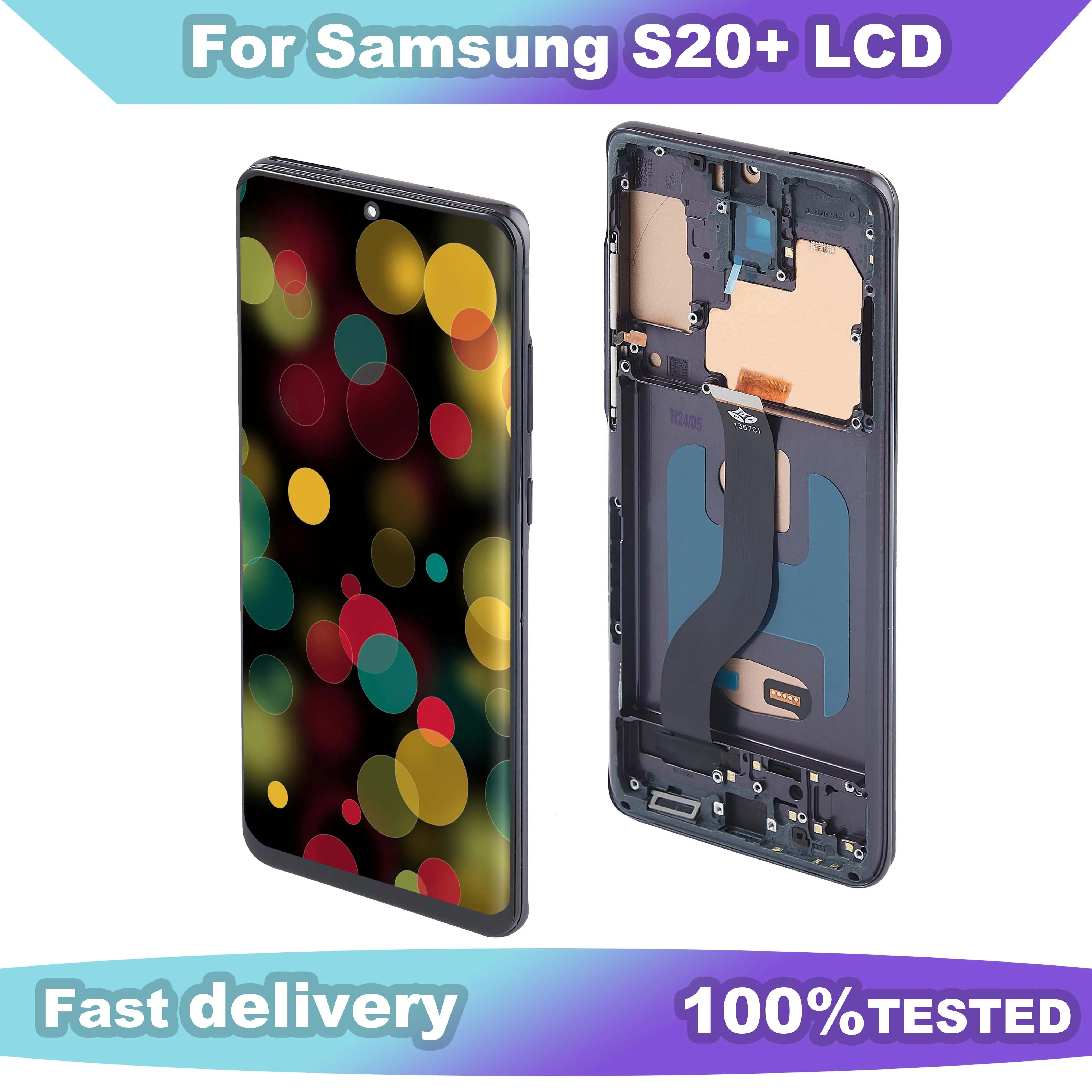 Pantalla LCD de calidad TFT para Samsung S20 + LCD para Samsung S20 + pantalla táctil LCD con montaje de digitalizador de marco