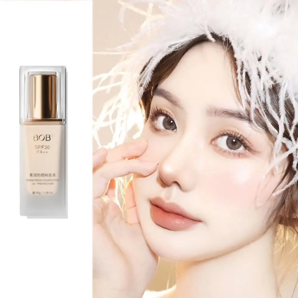 

Non-Fluffing Lightweight Liquid Foundation Sweatproof 30ml Volume Face Contour Liquid Sunscreen Naturally Face Base Cream