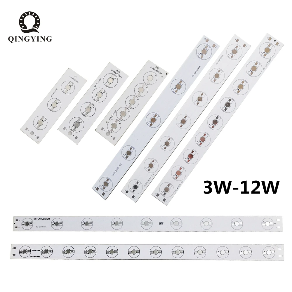 

LED PCB Light Board 3/4/5/6/7/9/12W Aluminum Plate 117/260/460mm For 1W 3W High Power Led install Hydroponics Aquarium Tube DIY