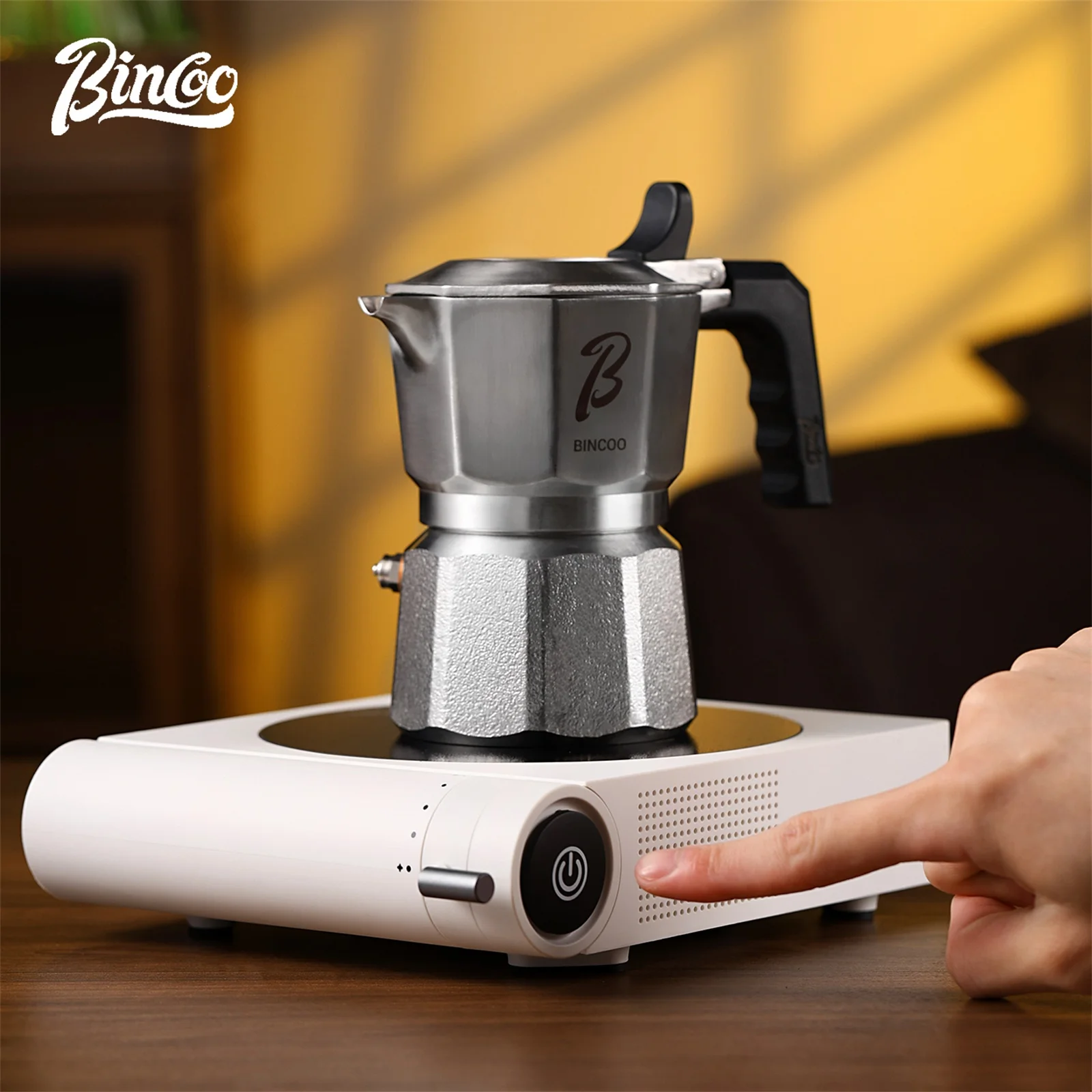 Bincoo 800W Mini Electric Ceramic Infrared Heating Furnace Milk Heater Coffee Moka Pot Induction Cooker Dual Heat Dissipation