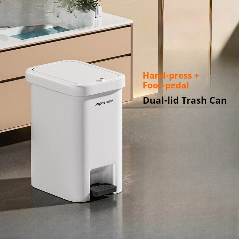 

Stainless Steel Step Trash Can Hands Free Covered Garbage Bin Kitchen Bathroom Living Room Office 12L 20L Odor Control Bin