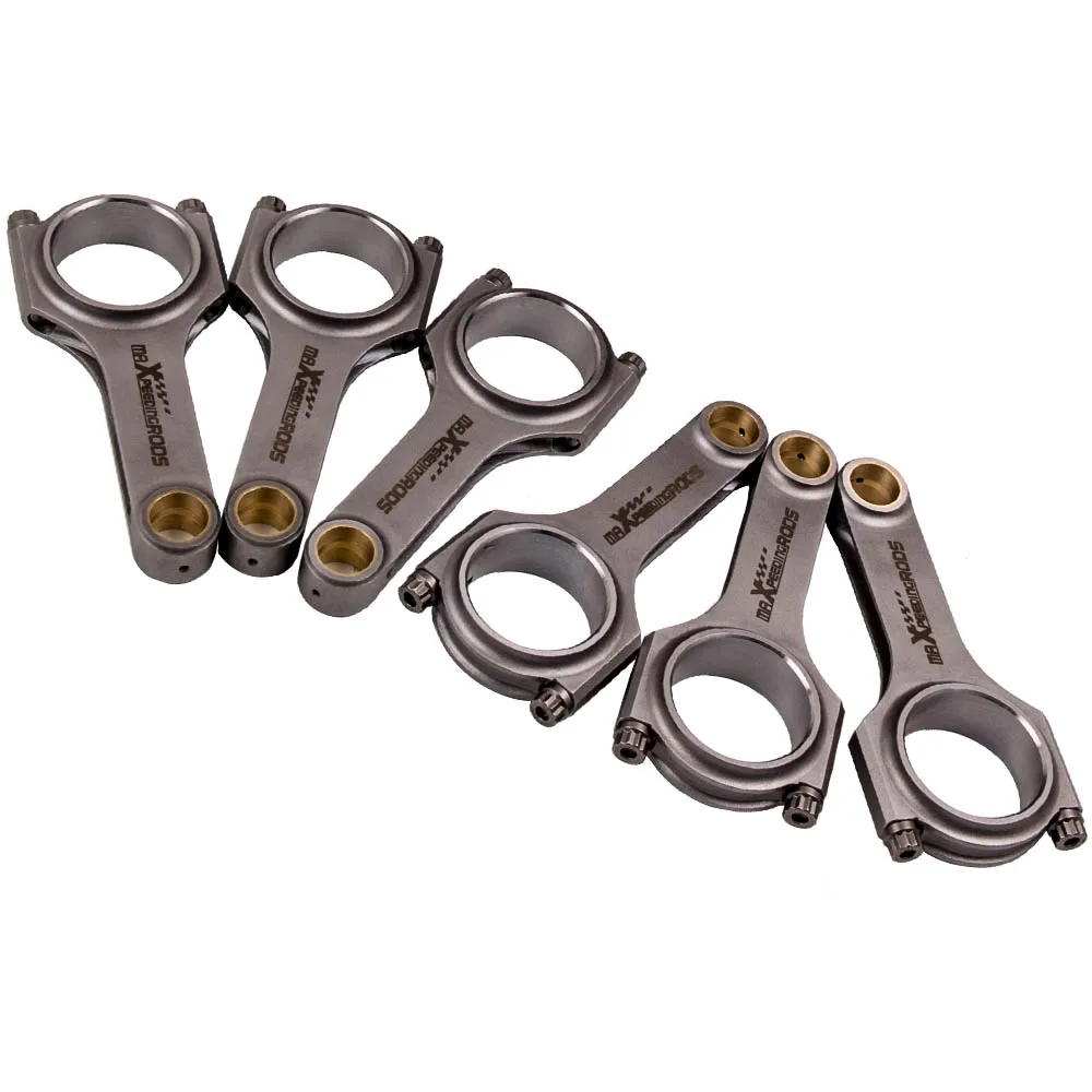 6pcs Steel Connecting Rod Rods for Toyota Supra 7M-GTE 3.0L MK3 Con Rod 5.984"
