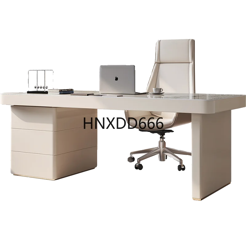 مكتب من البلاط الصخري المتقدم ومكتب كمبيوتر وكرسي #2