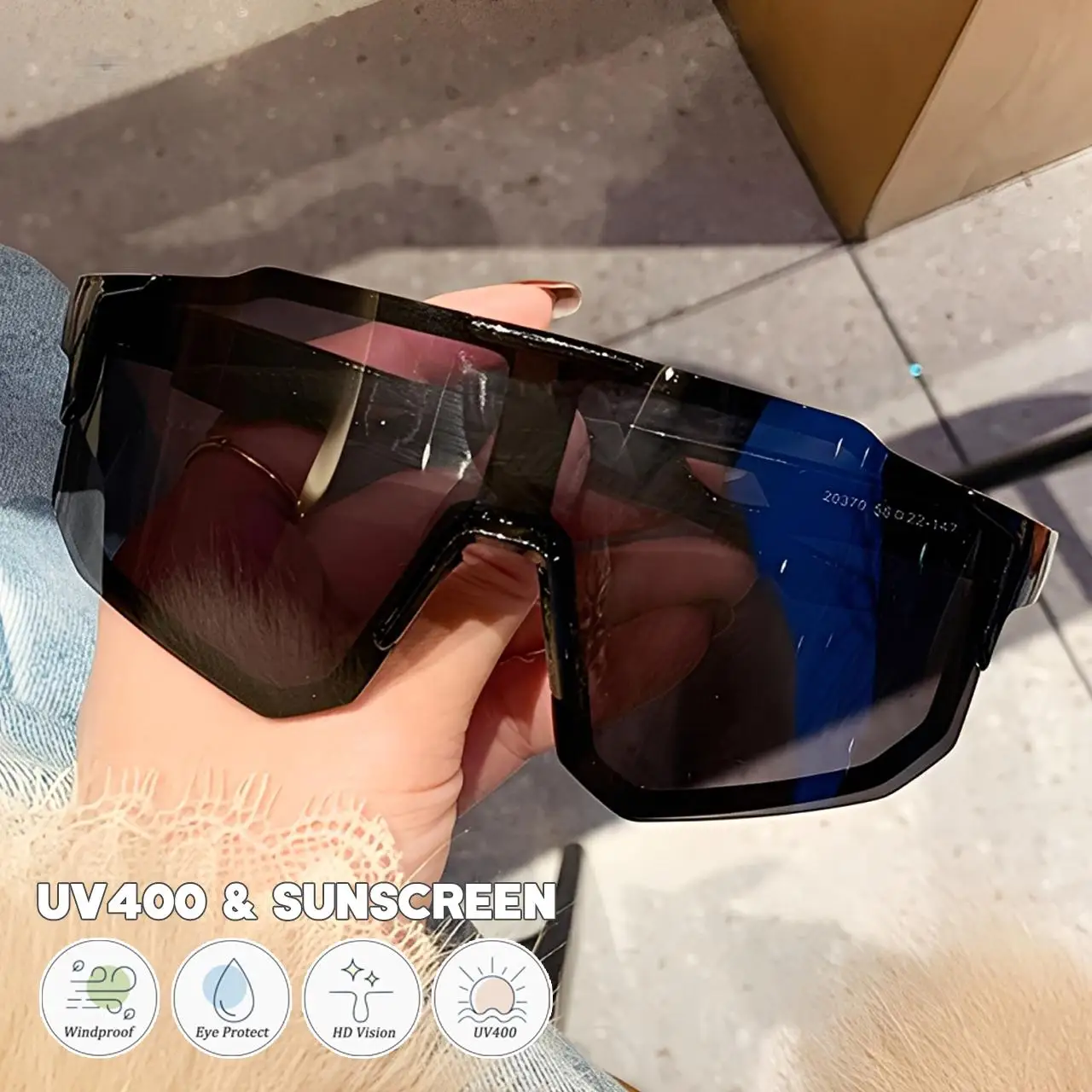 Cycling Sunglasses UV400 Shades Anti-Ultraviolet Sunscreen Windproof Goggles Outdoor Sports Climbing MTB Eyewear Unisex