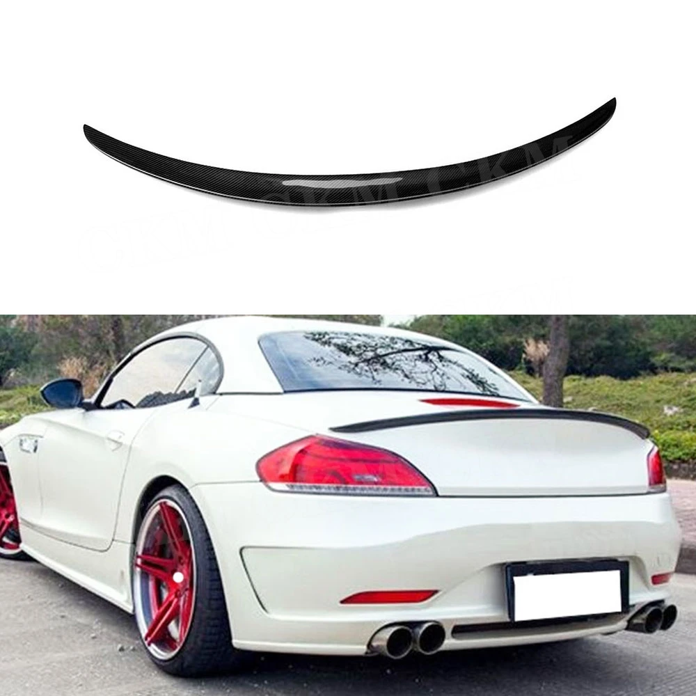 

CKMUUER Carbon Fiber Rear Trunk Lip Spoiler Covers for BMW Z4 E89 Coupe 2 Door 2009 2010 2011 2012 2013 2014 2015 2016