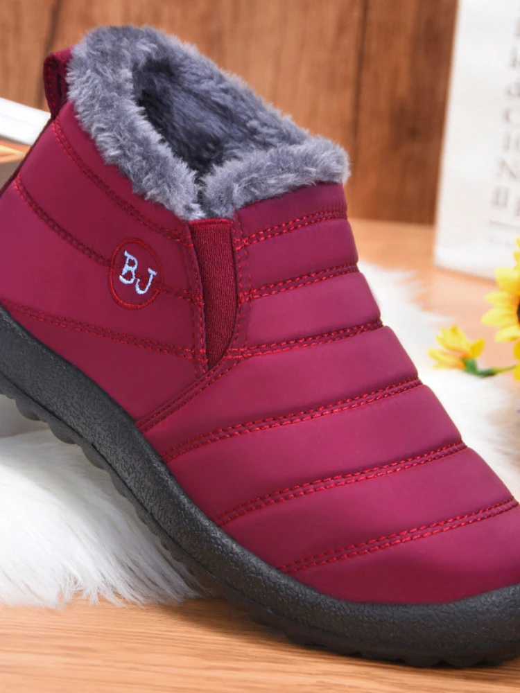 Winter Cotton Boots For Men Warm Fur Soft Male Platform Snow Man Ankle Boot Winter Men\'s Sneakers Plus Casual Man Shoes