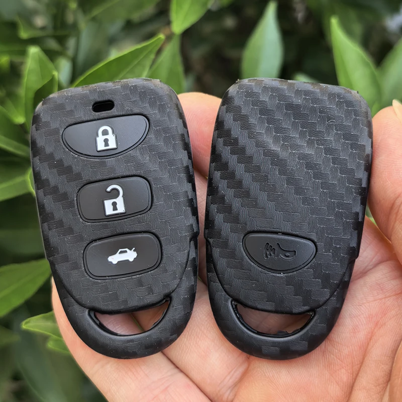 Neue Silikon 4-Tasten Autofernbedienung Schlüsselhülle für Kia Sorento Soul Carens Hyundai Tucson Sonata Santa FE Carens