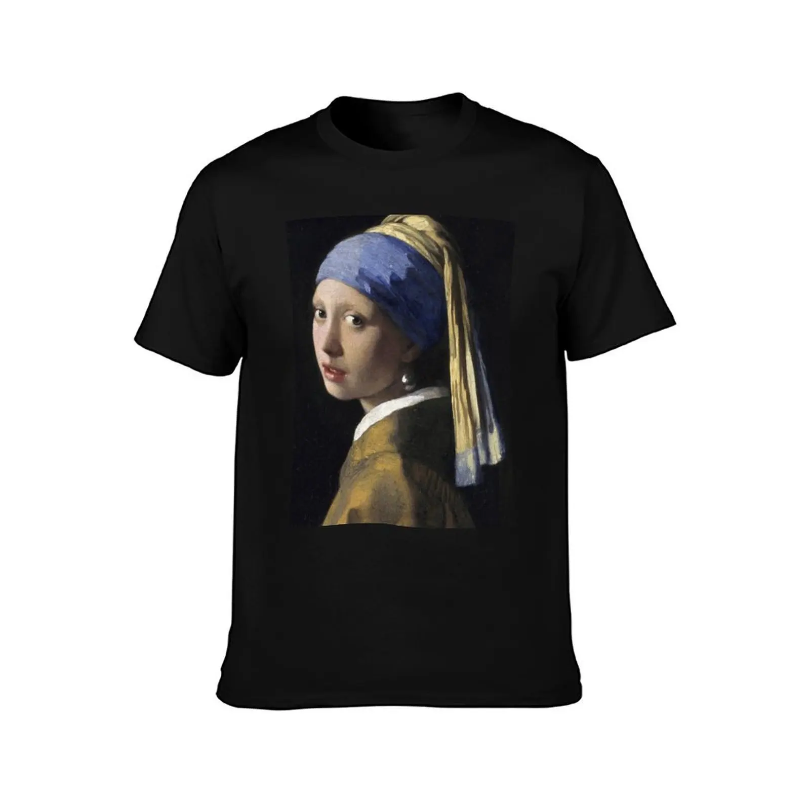 The Girl With The Pearl Earring T-Shirt Breathable Workout Short Sleeve Top T-Shirt