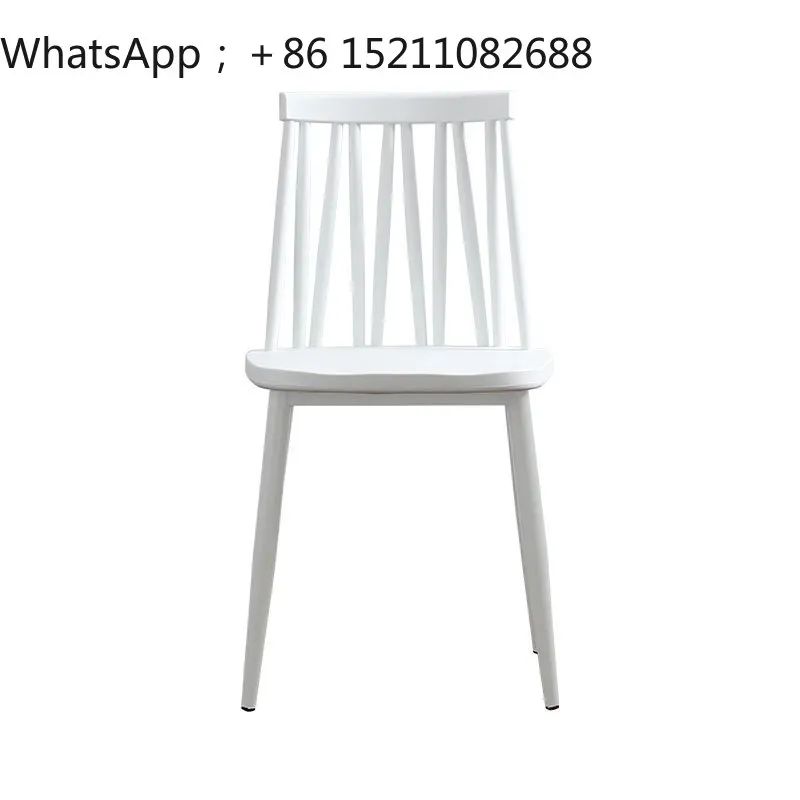 QJ Modern Simple Household Plastic Backrest Stool Study Leisure Table and Chair