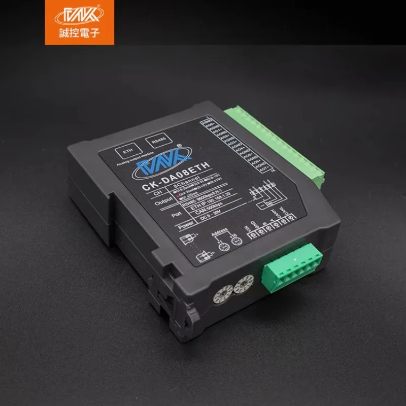 8-Channel Remote IO Acquisition Module with 0-10V Modbus TCP 4-20mA Analog Output Digital Input and Output Interface