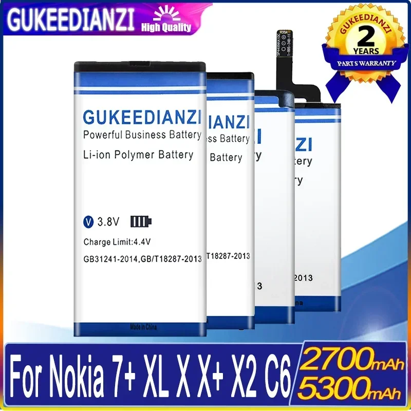 Battery For Nokia BN-02 BN-01 BV-5S BL-4J HE347 7 7.1 TA-1062 XL 4G RM-1061 X 1045 X2 X+ Plus X2DS 1013 C6 C6-00 Lumia 620