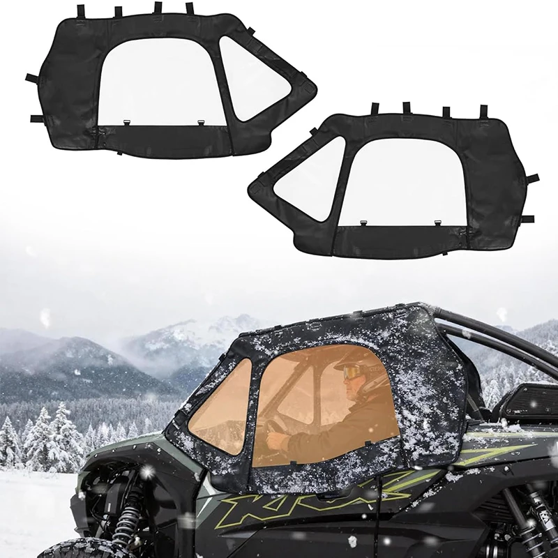 Soft Upper Doors for Kawasaki Teryx KRX 1000 2020-2026 Waterproof UTV Cab Enclosure Keep Dry & Warm Upper Window OEM 99994-1298