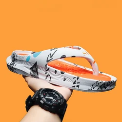 New Stylish Men Beach Flip-flops Elegant Male Soft Slippers Antiskid Comfortable Summer Shoes Fashion Outdoor Sport Slides 39-46
