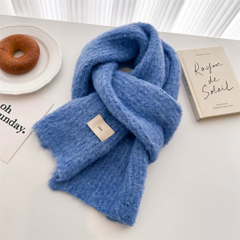 وشاح من الصوف المرأة الفاخرة شتاء دافئ بلون كوريا نمط أفخم الأوشحة شرابة شالات الباشمينا سيدة التفاف Bufanda
