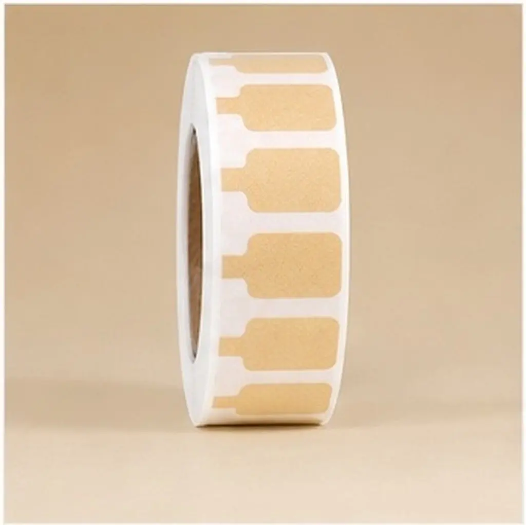 500pcs Self-Adhesive Kraft Jewelry Price Tags – Blank Hanging Labels for Rings Bracelets Necklaces