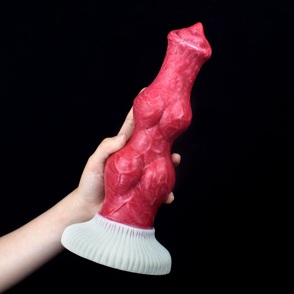 NYOTA Remote Control Vibrator Dog Realistic Dildo With Sucker Soft Silicone Knot Penis Dick Masturbator Sex Toys For Women Men