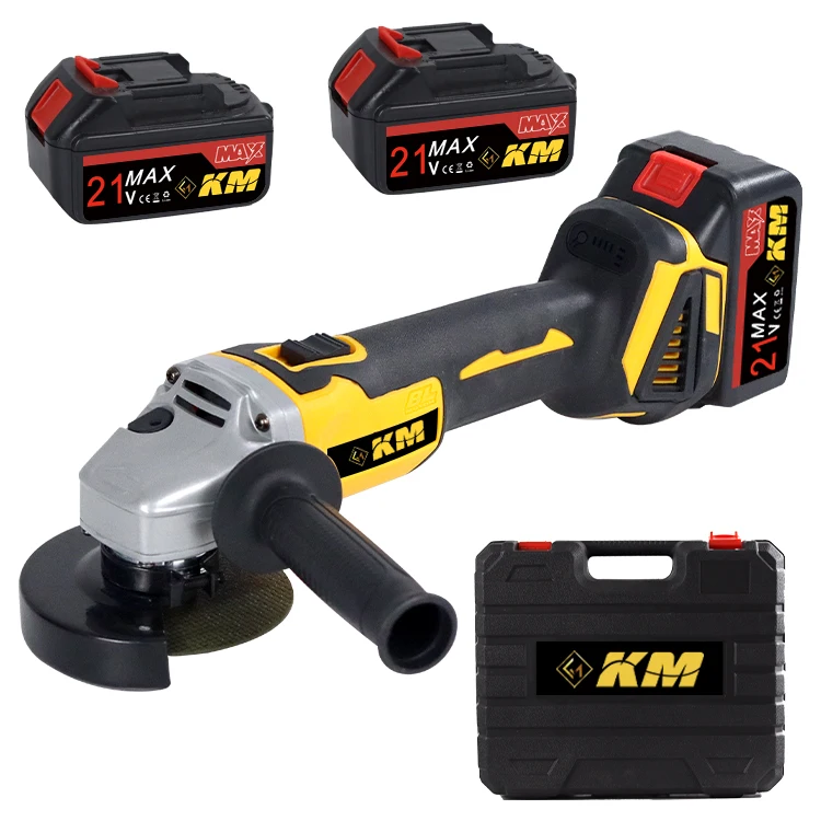 B 125 ミリメートルアングルグラインダー切断機電動工具プロフェッショナルアングルグラインダーミニコードレスアングルグラインダー 21V バッテリー