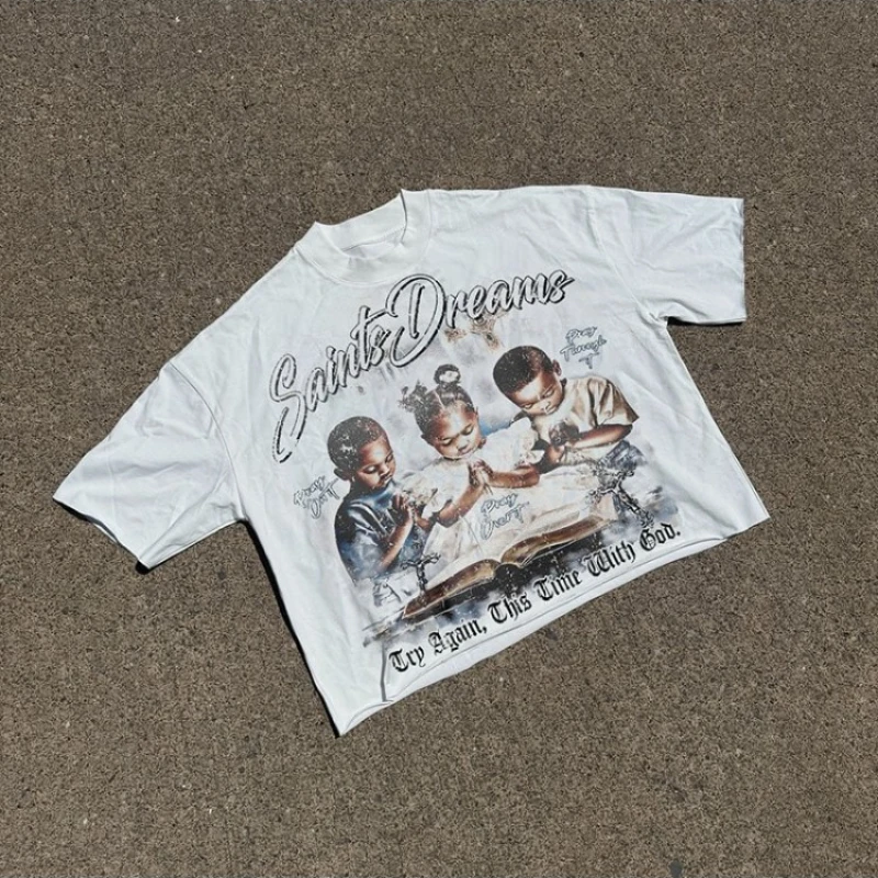 Harajuku carta gráfica t camisas y2k topos das mulheres dos homens de rua alta oversized t camisa pro escolha streetwear vintage roupas