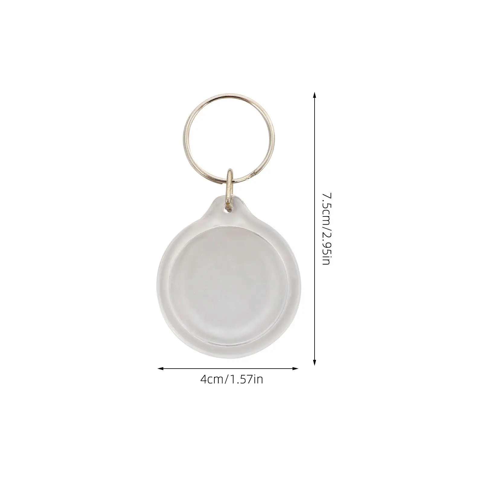 50Pcs Photo Frame Keyring High Grade Acrylic Keychain Compact Sturdy Not Easy to Deform Ideal for Gifts Decorations Crafts