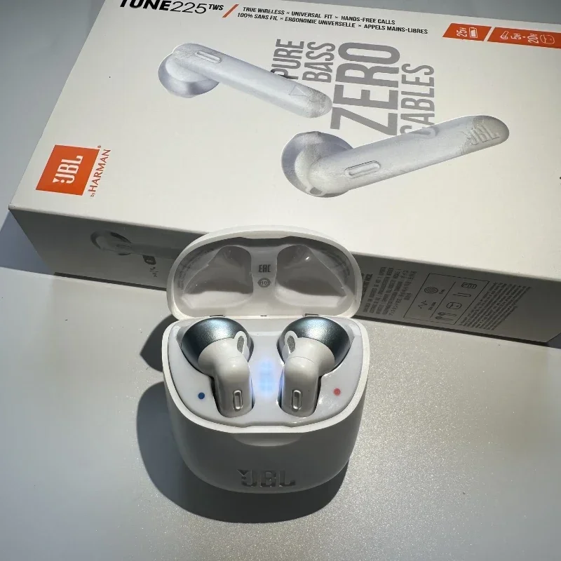 Original JBL TUNE 225 TWS Wireless Bluetooth Earphones Waterproof Stereo Earbuds Bass Sound T225 TWS Headphones Headset