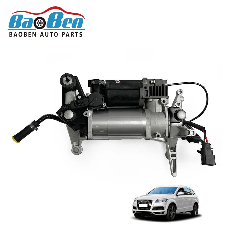 Baoben High quality air suspension compressor with bracket suitable for Audi Q7 air compressor repair kit assembly oem 4L0698007