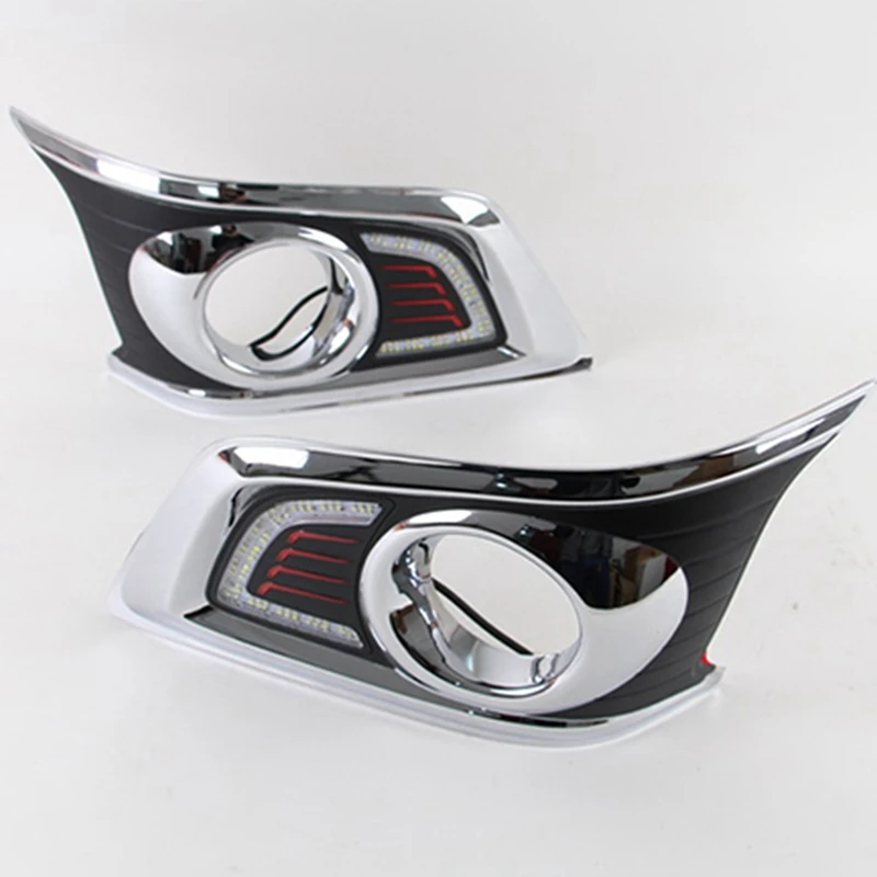 1 Pair DRL Daytime Running Light Car Styling Fog Lamp 12V For TOYOTA HILUX VIGO CHAMP 2012 2013 2014