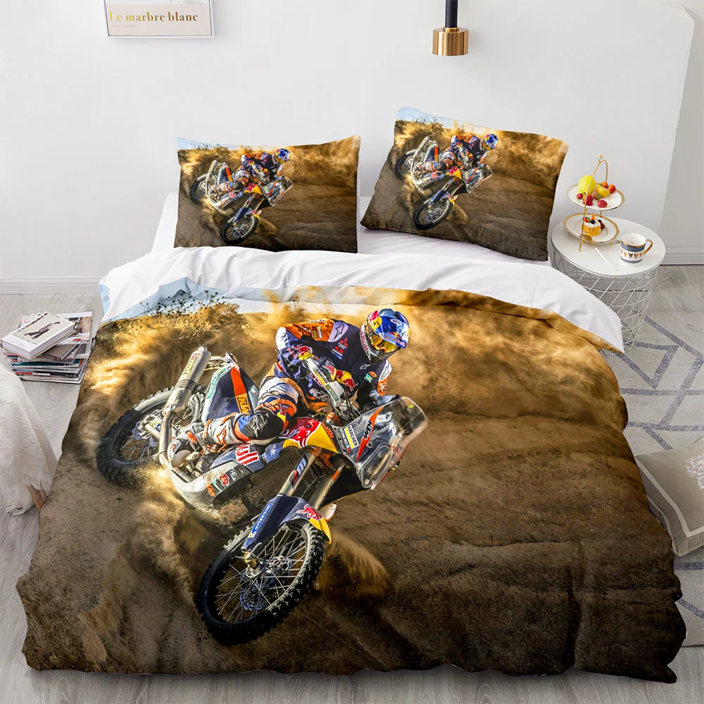 

Motorcycle Bedding Set Single Twin Full Queen King Size Wild Race Bed Set Aldult Kid Bedroom Duvetcover Sets 3D Anime Cool 038