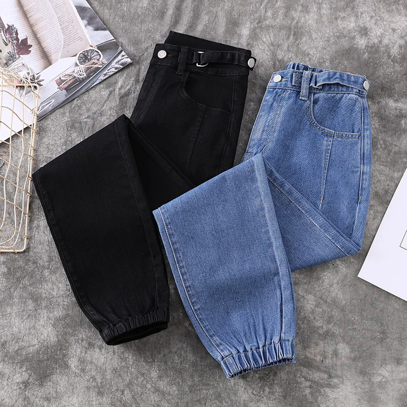 

Vintage Jeans Women Spring autumn 2024 New Fashion High Waist Zipper Trousers Casual Loose Female Harem Denim corset Pants R501