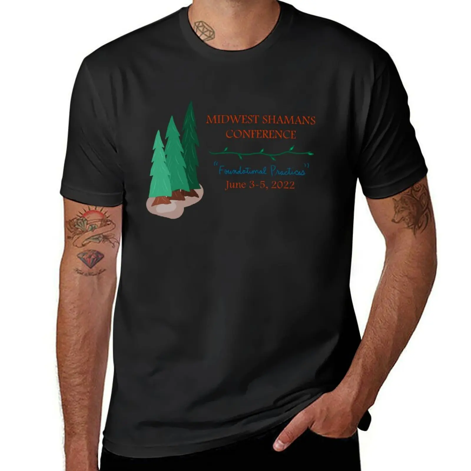 Midwest Shamans Conference, June 2022 T-Shirt cute tops heavyweights korean fashion plain black t shirts men